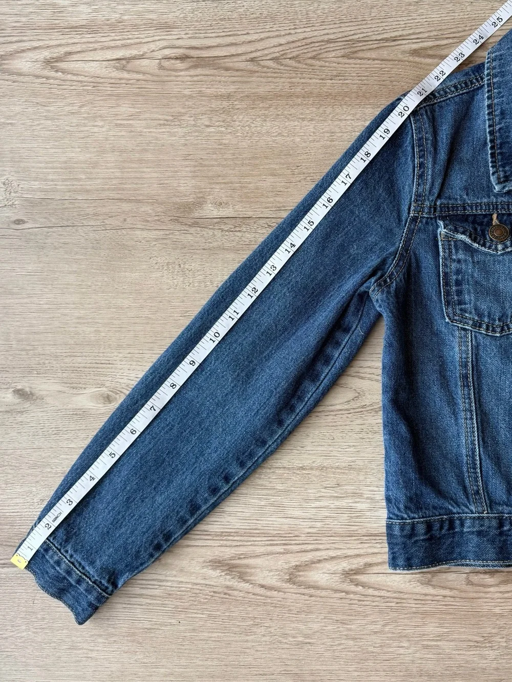 Forever 21 Girls Size 11/12 Denim Jean Jacket Trucker Medium Wash 100% Cotton